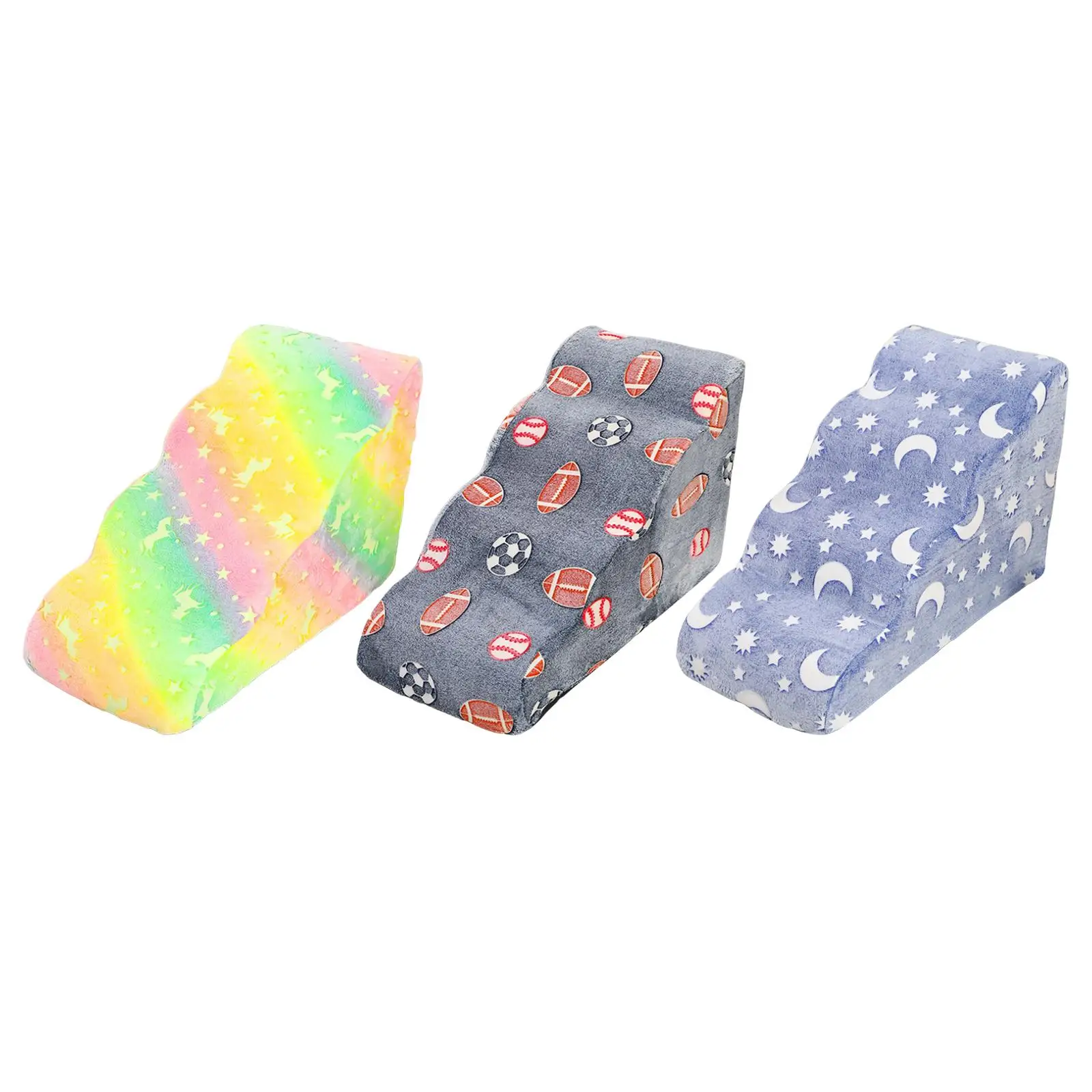 

Dog Ramp Dog Steps Pet Stairs Anti Slip Bottom Reflective 4 Layers Short Plush Cover