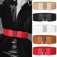 solid color corset casual stretch wide belts elastic belts waist strap waistband