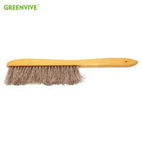 1pcs beekeeping tools wood bee sweep brush three rows horsetail hair new bee brushes beekeeper equipment for apiculture