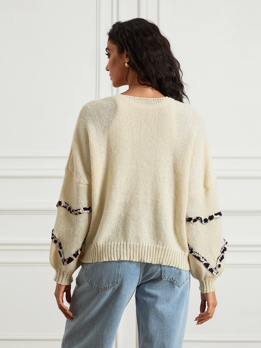 Женский вязаный кардиган с длинным рукавом и завязками в форме сердца осенняя