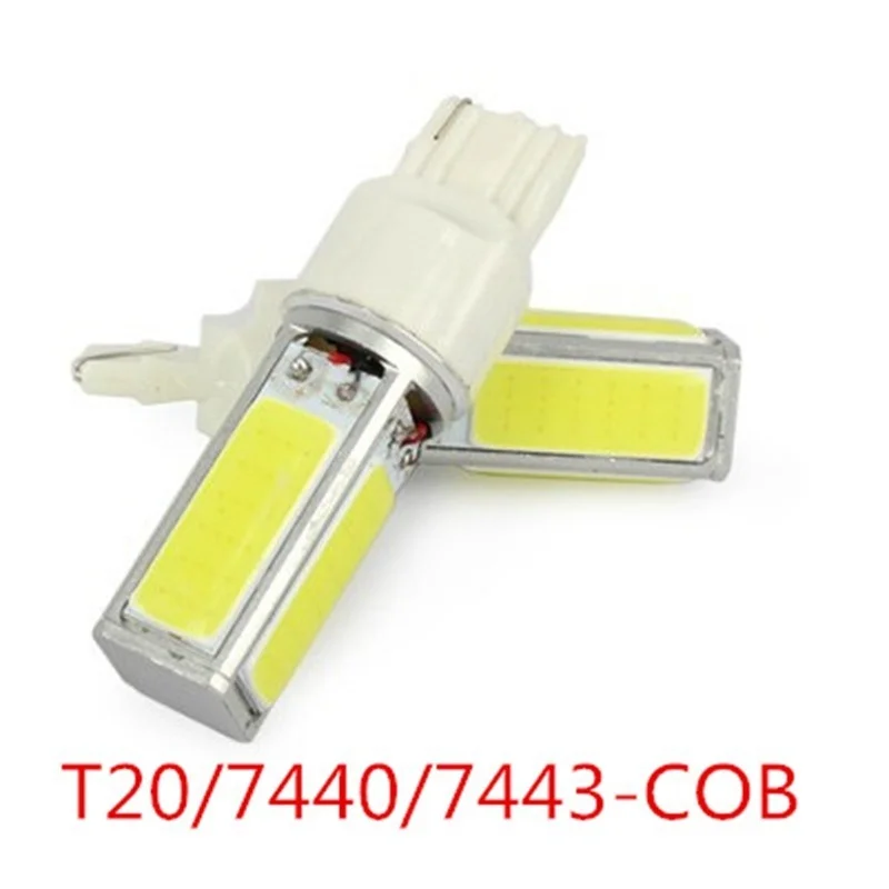 

2pcs T20 7440 7443 LED COB 12V WY21W Lens Backup Reverse Light car styling White C