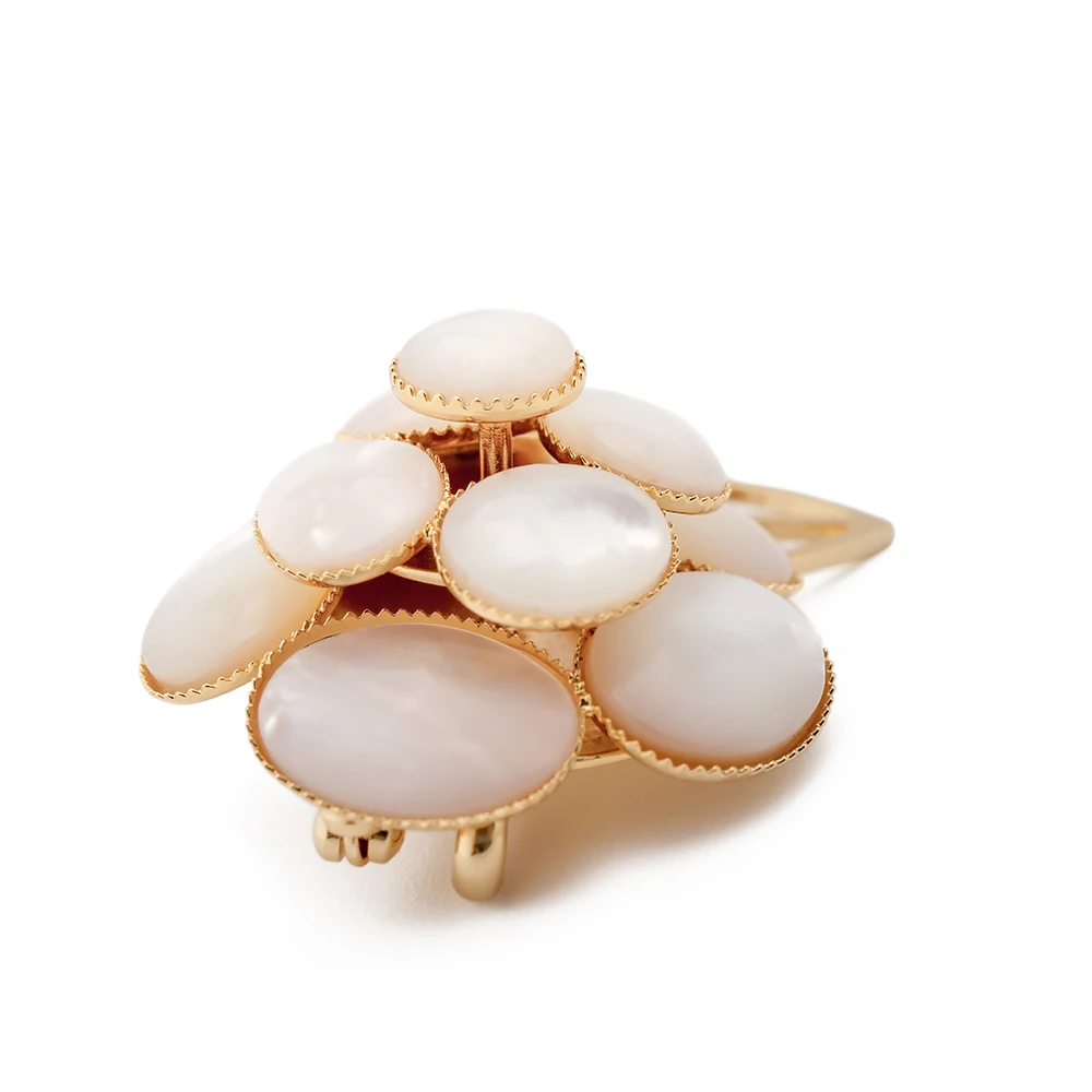 Женская трехмерная брошь в виде камелии с имитацией кошачий глаз