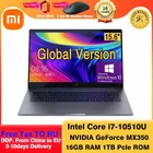 Orinigal Xiaomi Mi Notebook Xiaomi Laptop Pro 15,6 дюймов Intel Core i7-10510U 16 Гб ТБ SSD MX350 100% sRGB компьютер ПК