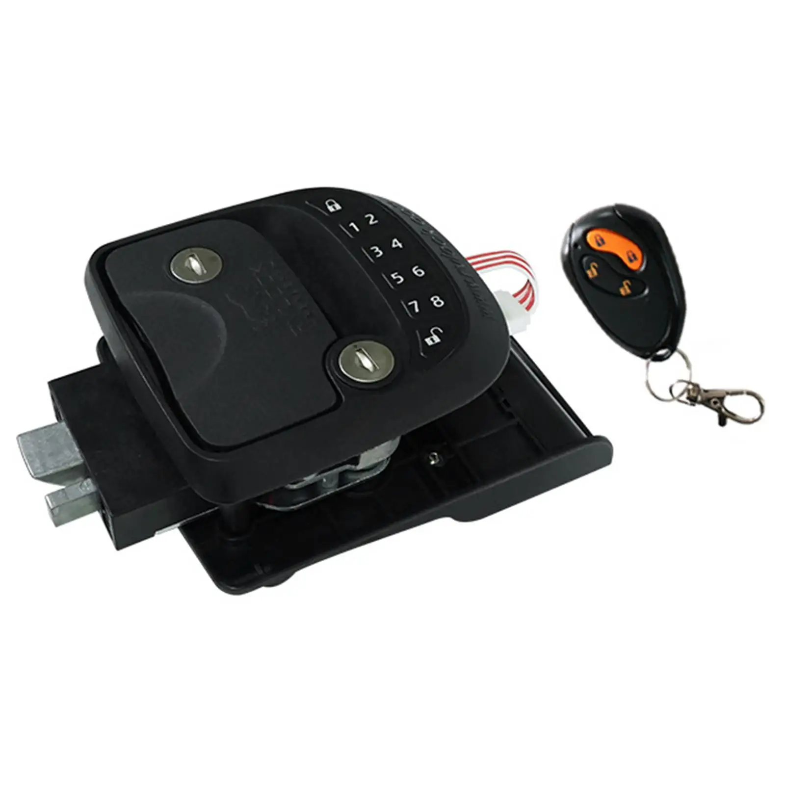 

RV Door Locks for Travel Trailers Door Latch Handle with Keys W/Gasket Remote Key R3 Mechanical Door Lock Fit for Security Door