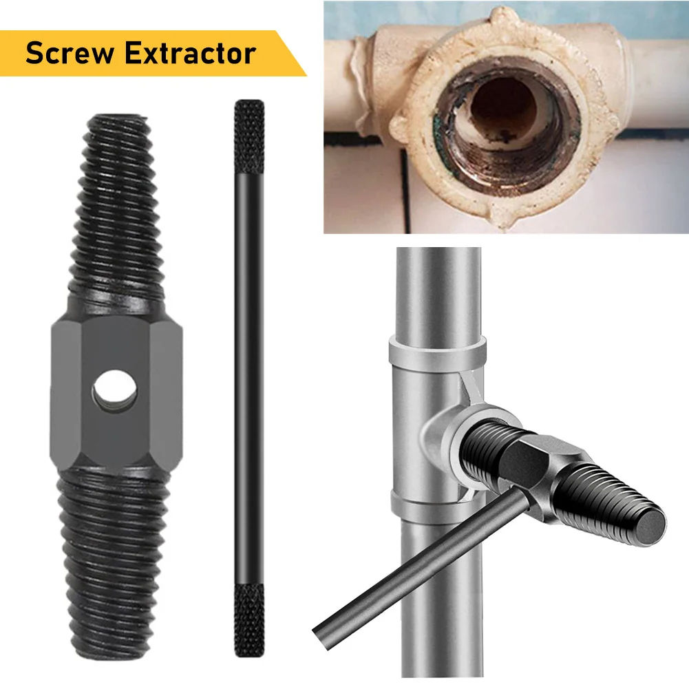

Double-head Tap Faucet Valve Screw Extractor Set Damaged Broken Wire Water Pipe Bolt Remover Plumbing Househood Tools Set
