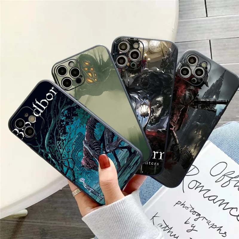 

Bloodborne Phone Case For Funda iPhone 11 12 13 Pro Max Mini X XR XS SE 2020 5 6 7 8 Plus Silicone Cover Celular Soft Carcasa