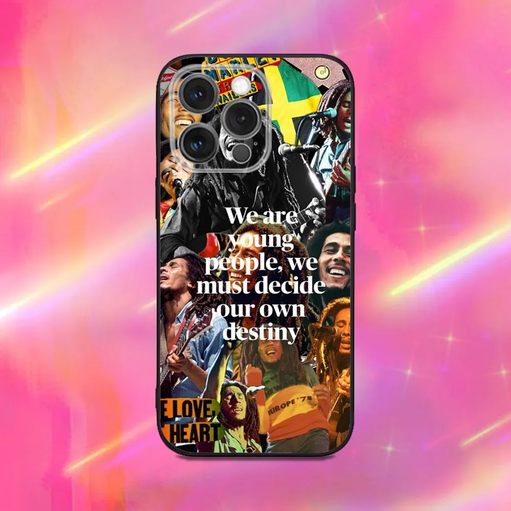 Чехол для телефона B-Bob M-Marley Reggae OG iPhone 16 15 14 13 12 11 Pro Max Plus X XS XR SE 8 7 Mini мягкий