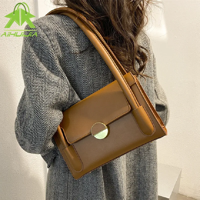 

Brand Ladies Purses and Handbag 2022 The New Luxury Designer Pu Leather Shoulder Bags for Women Fashion Underarm Bag Sac A Main