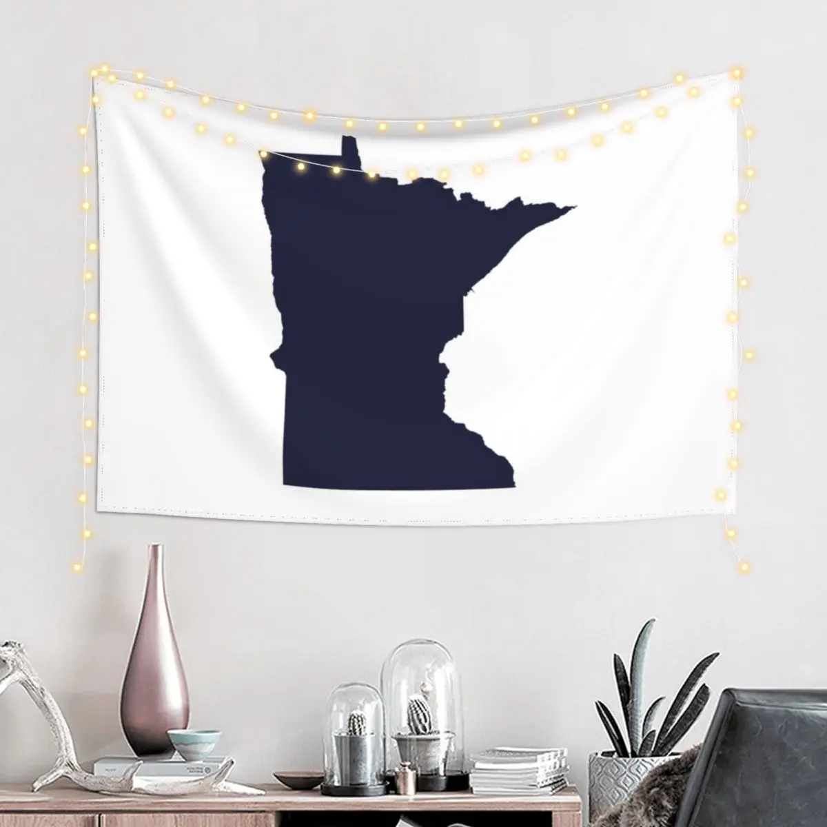Гобелен Миннесота Love in Navy декор комнаты на заказ для девочек украшение спальни
