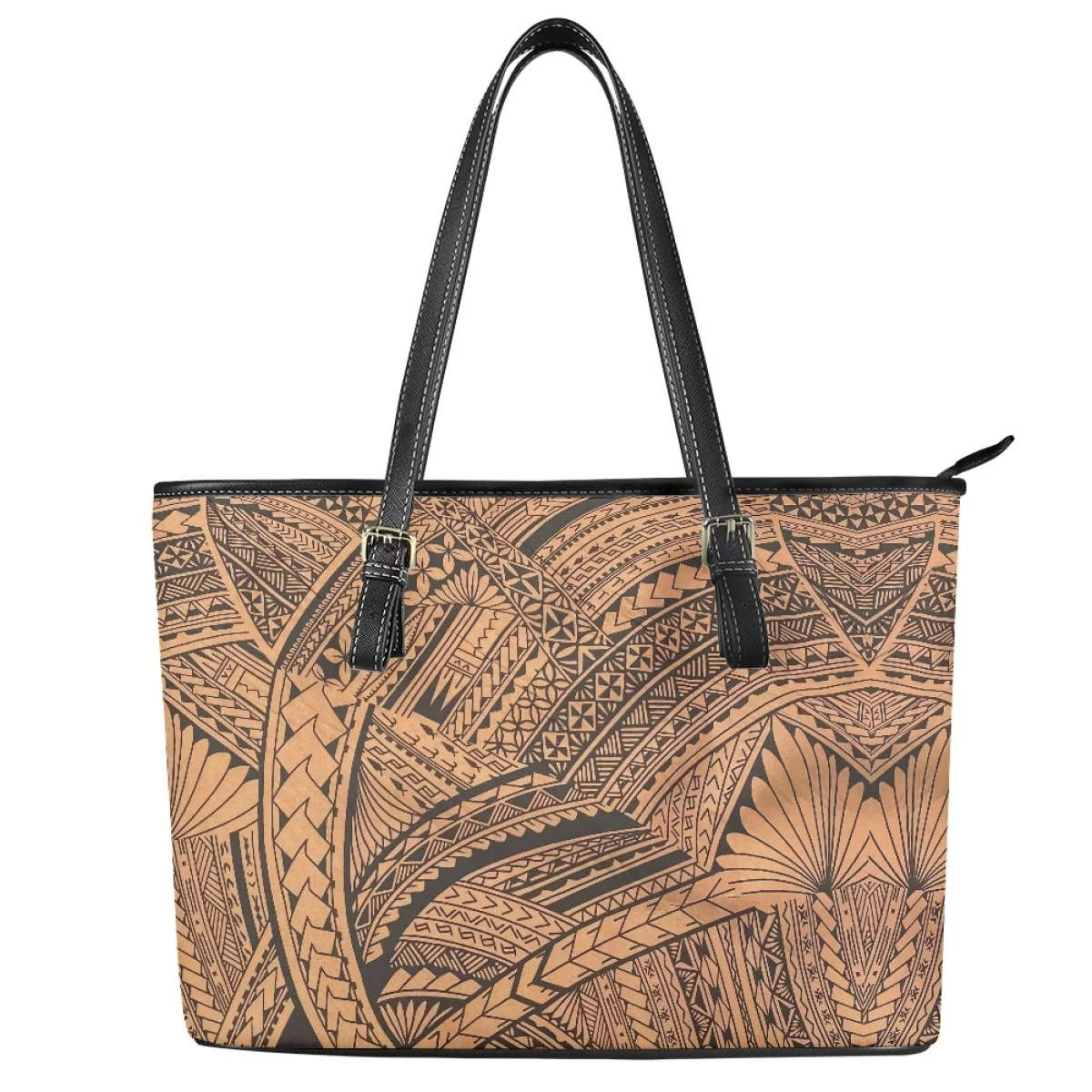 Handbags for Women Polynesian Samoa Tattoos Luxury Design Fashion Female Saddle Bag Tribal Folklore PU Leather Girls Tote Bags