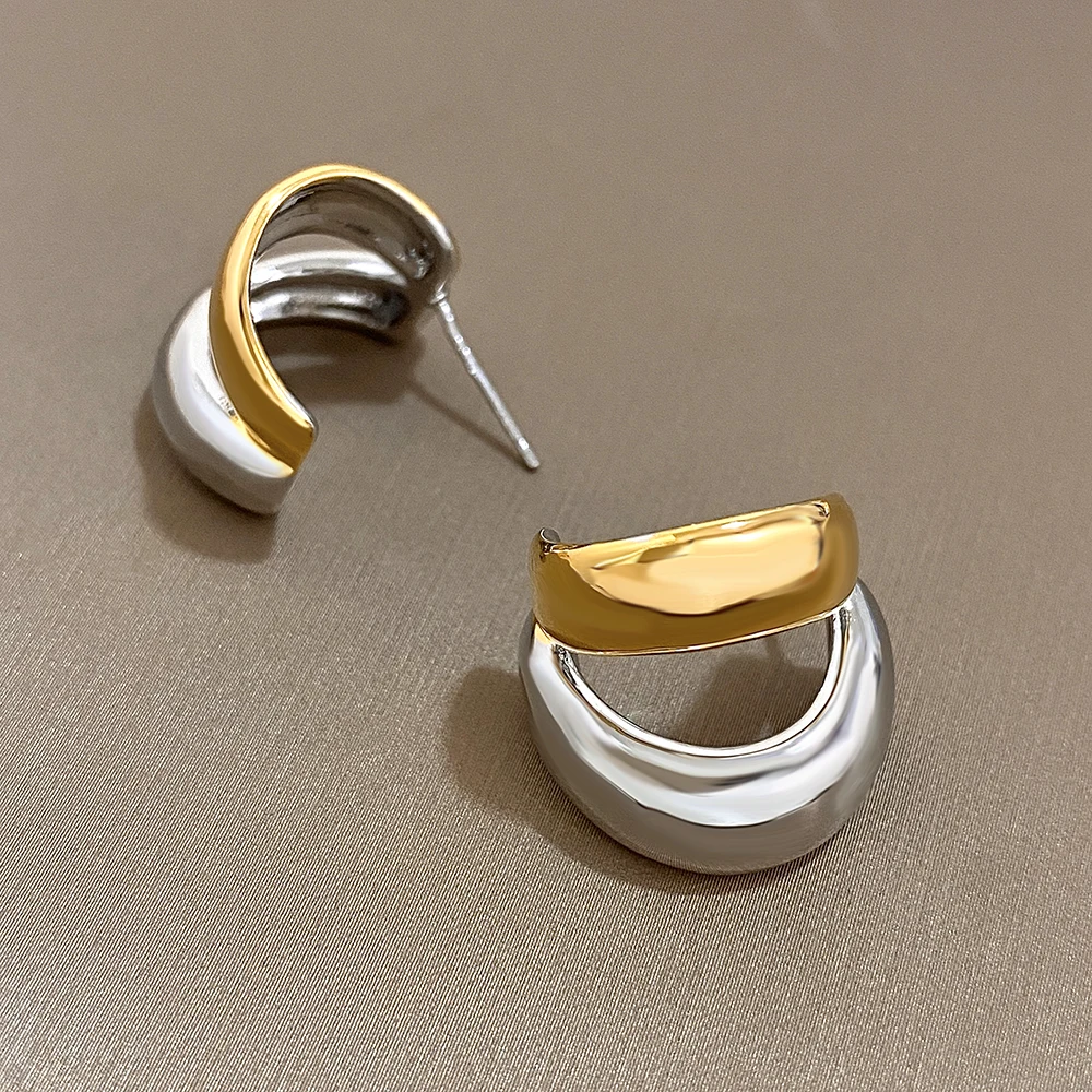 Greatera женские ретро нишевые яркие двухцветные серьги геометрической формы