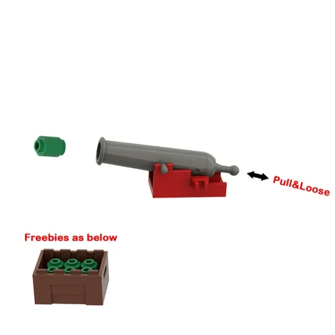 Строительные блоки Cannon Gun 2527 84943, Детские собранные игрушки MOC, военные дизайнерские блоки ручной работы из АБС-пластика, совместимы с крупным брендом