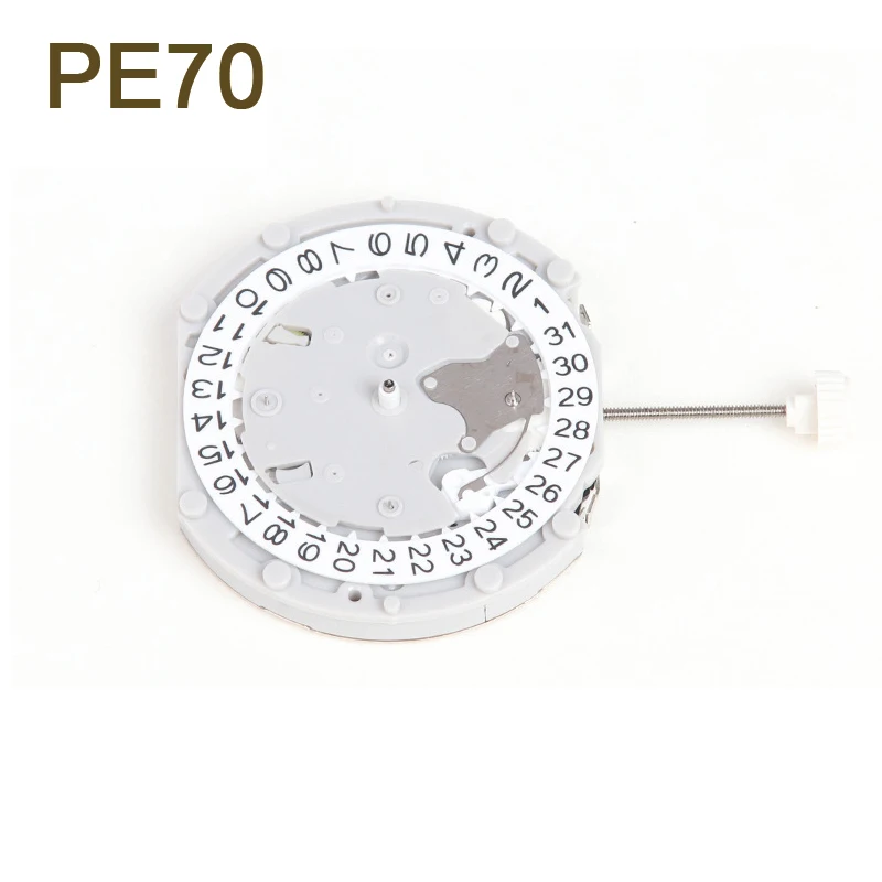 

China Shenglong PE70 Movement 3-6-9 Small Seconds Multi-Power Quartz Movement Single Calendar Watch Movement