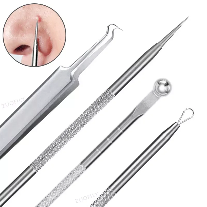 

NEW Blackhead Acne Needle Stainless Steel Acne Remove Tweezer Blackhead Extractor Pimple Tweezer Face Pore Cleanering Care Tool