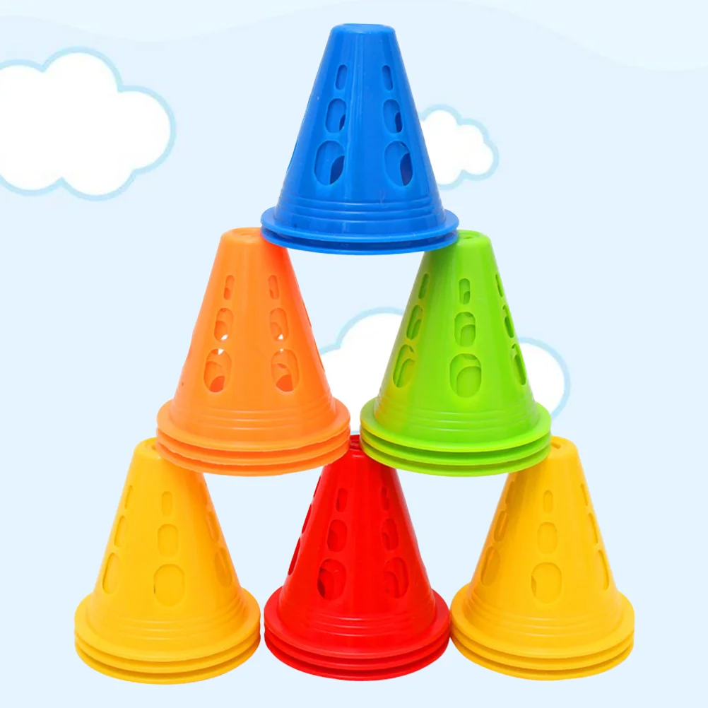 50 Pcs Horn Cone Obstacle Orange Soccer Ball Football Windproof Sign Cones Skating Obstacle Child Kid Soccer Ball