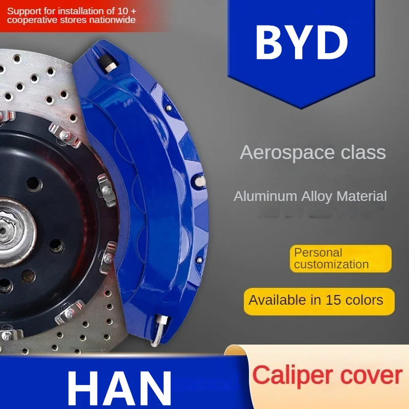 

Обложка тормозного суппорта для BYD HAN, 3D Алюминиевый металлический комплект для EV DM-i 121KM 242KM DM-p 202KM 715KM 610KM 2020 KM 2021 2022