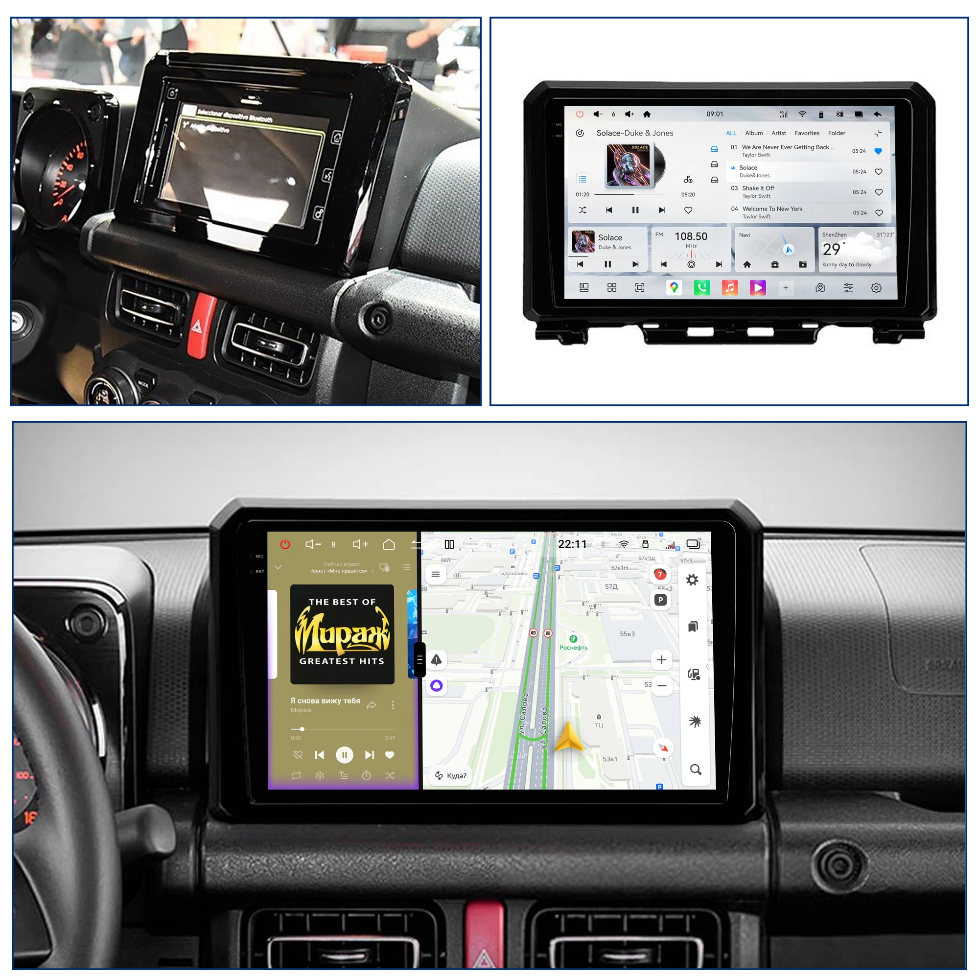 Фото Автомагнитола Redpower Crystal Sound 850 Pro Max с Android и экраном для Suzuki Jimny 2018-2022, CarPlay, Bluetooth, Hi-Fi №2