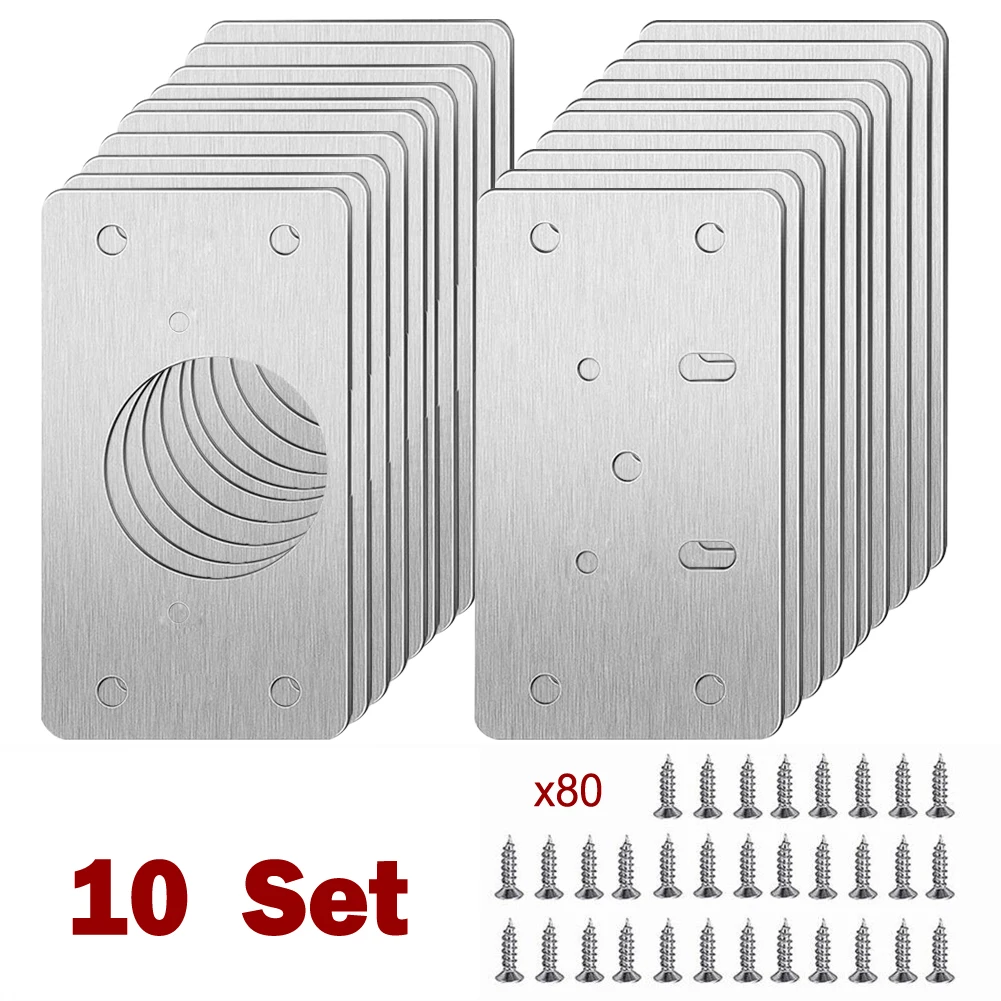 

2/4/10/20pcs Hinge Repair Plate For Cabinet Furniture Hinges Mounting Tool Kitchen Cupboard Door Fixing Plate Hardware Hinge