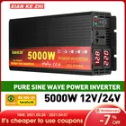 Инвертор немодулированного синусоидального сигнала, 12 В, 24 В постоянного тока, 110 В, 220 В переменного тока, мощность 2000 Вт, 3000 Вт, 4000 Вт, 5000 Вт, автомобильный инвертор, конвертер светодиодный ным дисплеем