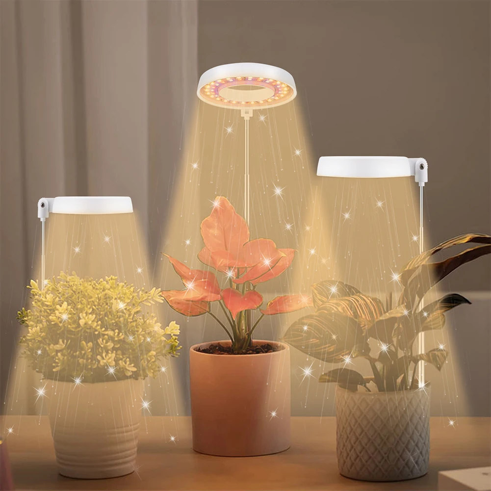 

5-Level Dimmable Plant Grow Light for Indoor Plants USB Phytolamp Spectrum Plant Lamp Adjustable Height with 4/8/12/18H Timer