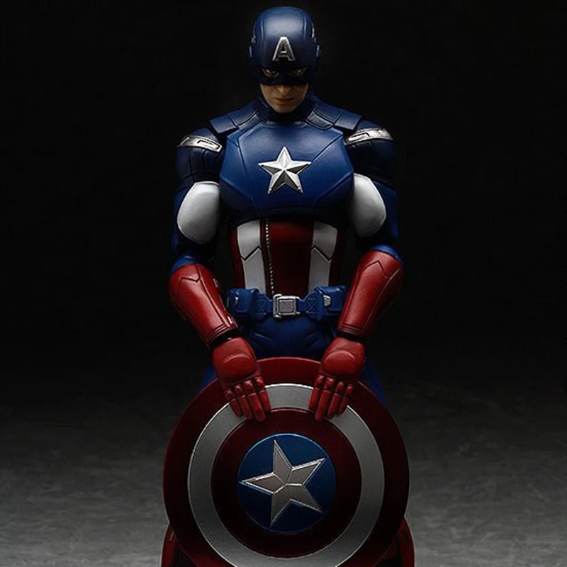

Super Captain America Action Figure 16cm Captain America Hold Shield Model Ornaments For Friend Superhero Children Toy Gifts