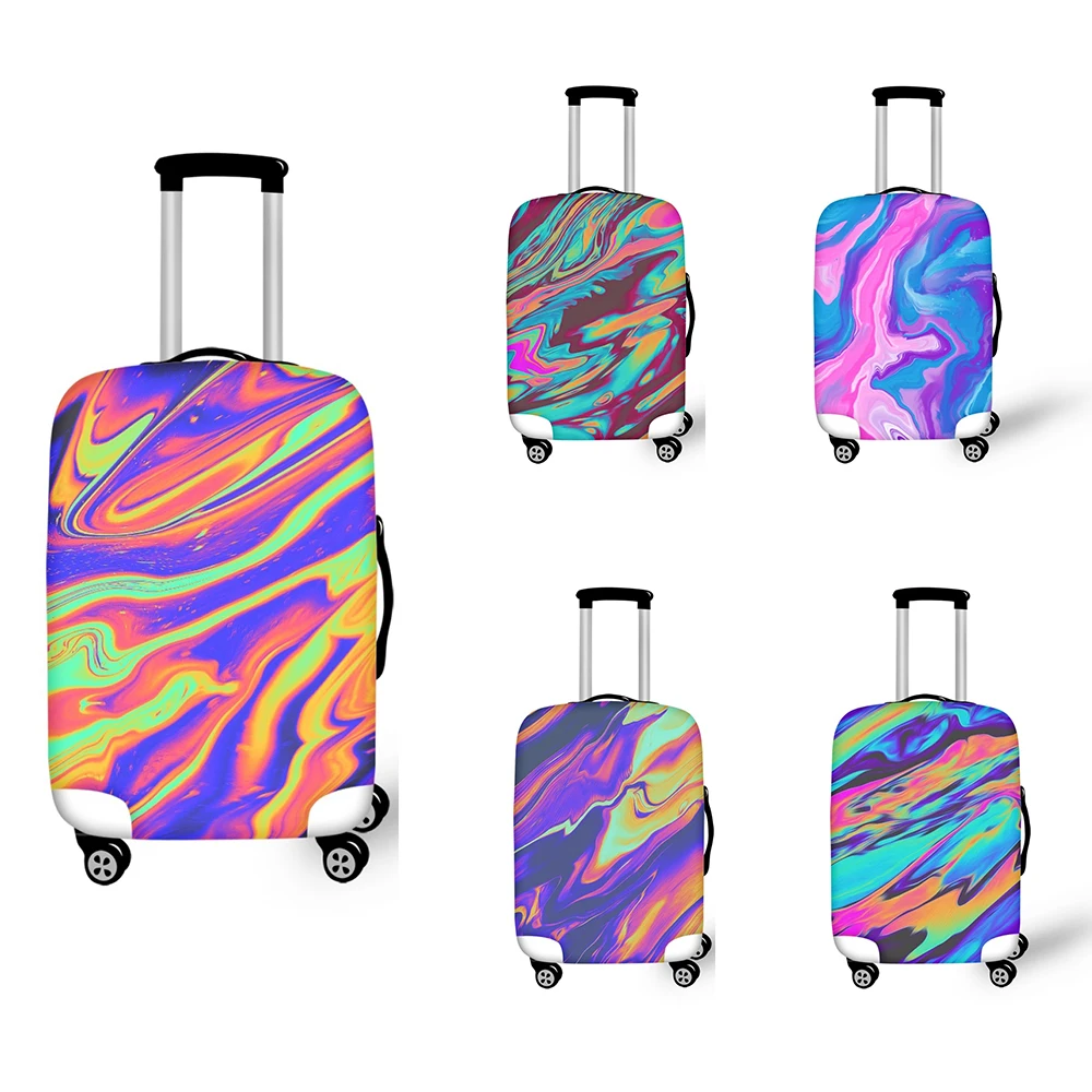 

FORUDESIGNS Beautiful Multicolored Tie-dye Personalized Fashion Print Wear-resistant Thickened Suitcase Dust Cover for Ladies