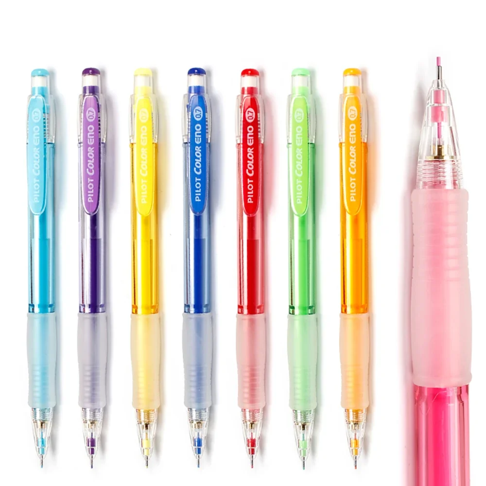 8 шт. набор механических карандашей Japan PILOT 0 7 мм цветной грифель HCR-100 стираемые