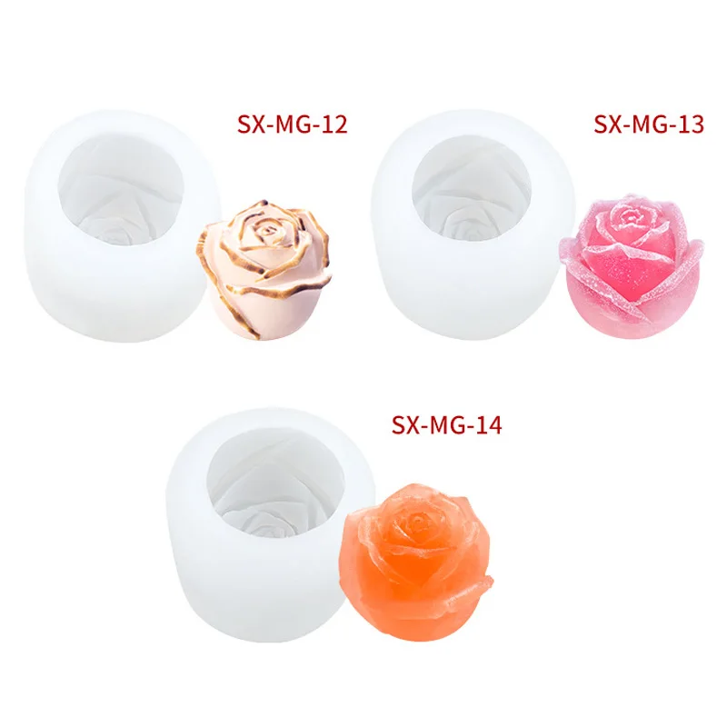 

1pcs 3D Rose DIY Ice Maker Ice Cube Tray Multi Purpose Food Grade Silicone Pudding Ice Cream Mold for Whiskey Wine Kitchen Tool