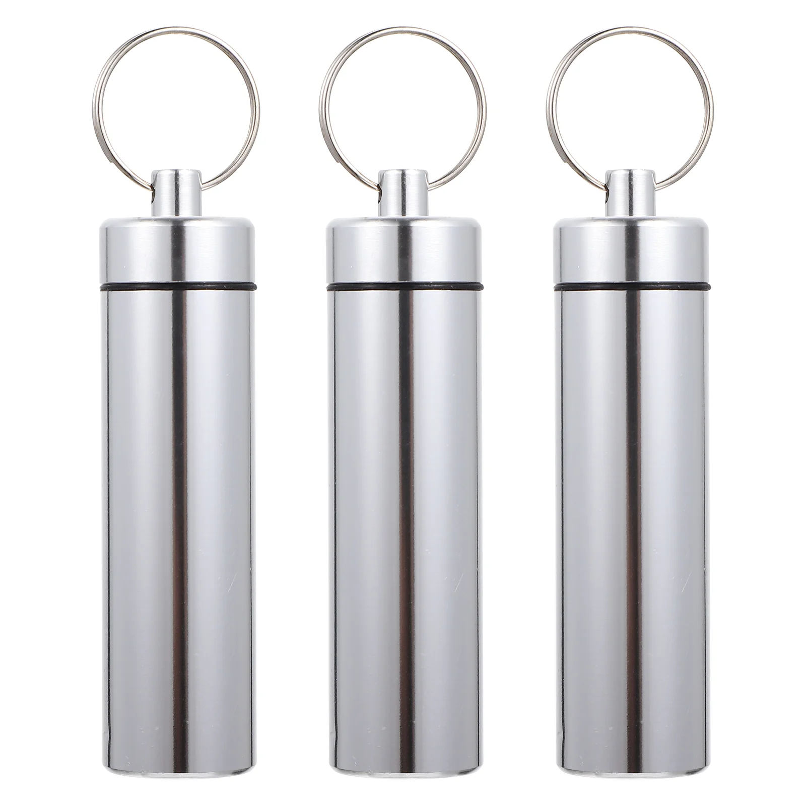 

3 Pcs Metal Storage Box Metal Container Box Keychain Key Chain Small Toothpick Box Aluminum Alloy Small Storage Box Travel