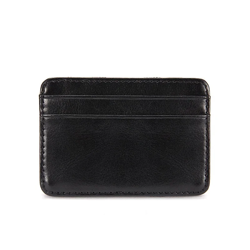 

2022 New Thin Vertical Men Wallet Small PU Leather Elastic Ribbon Purse Mini Solid ID Card Holder Bank Credit Card Case for Man