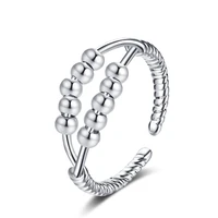 new fashion bead rings shiny cubic zirconia leaves geometric adjustable finger ring girls minimalist dainty jewlery gifts