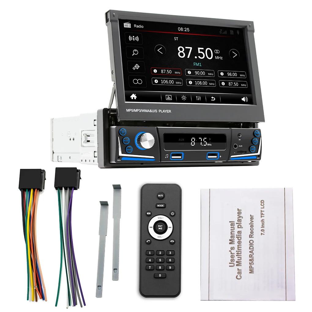 

Single Din Car MP5 Bluetooth-compatible 5.1 800x480pix Radio Player