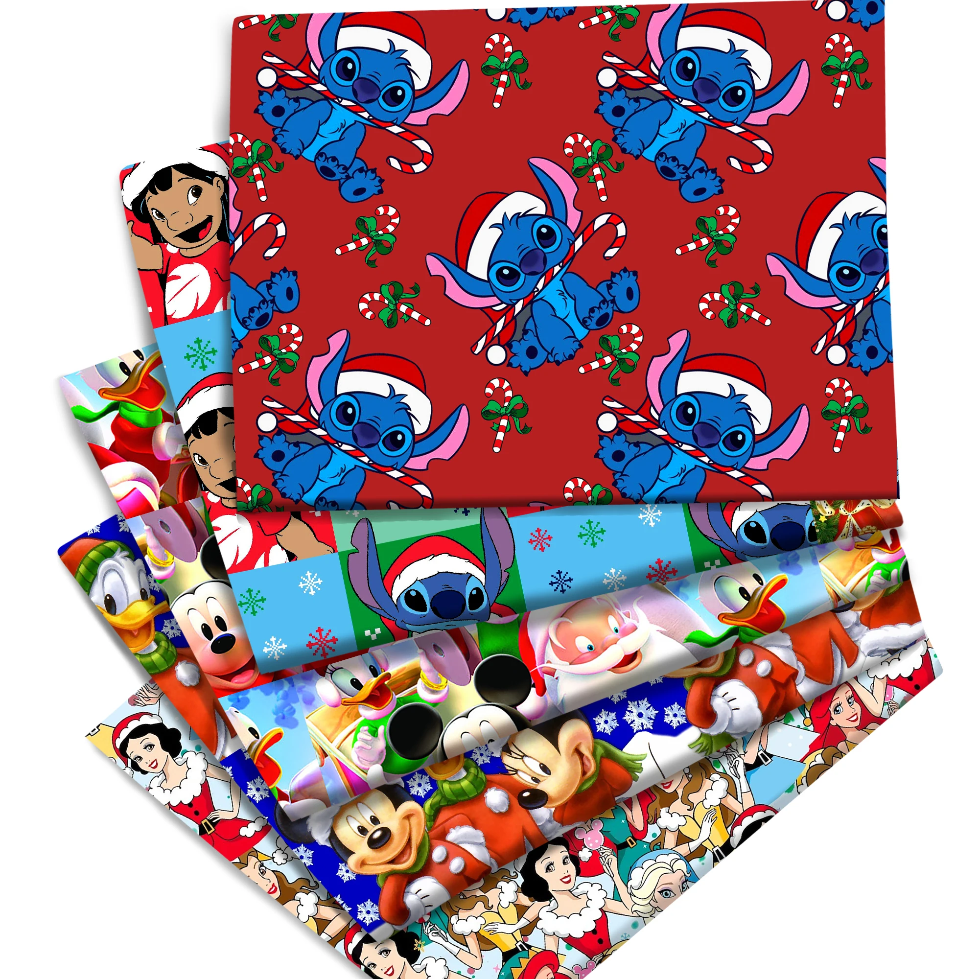 Распродажа мультяшных героев Диснея Счастливого Рождества хлопчатобумажная