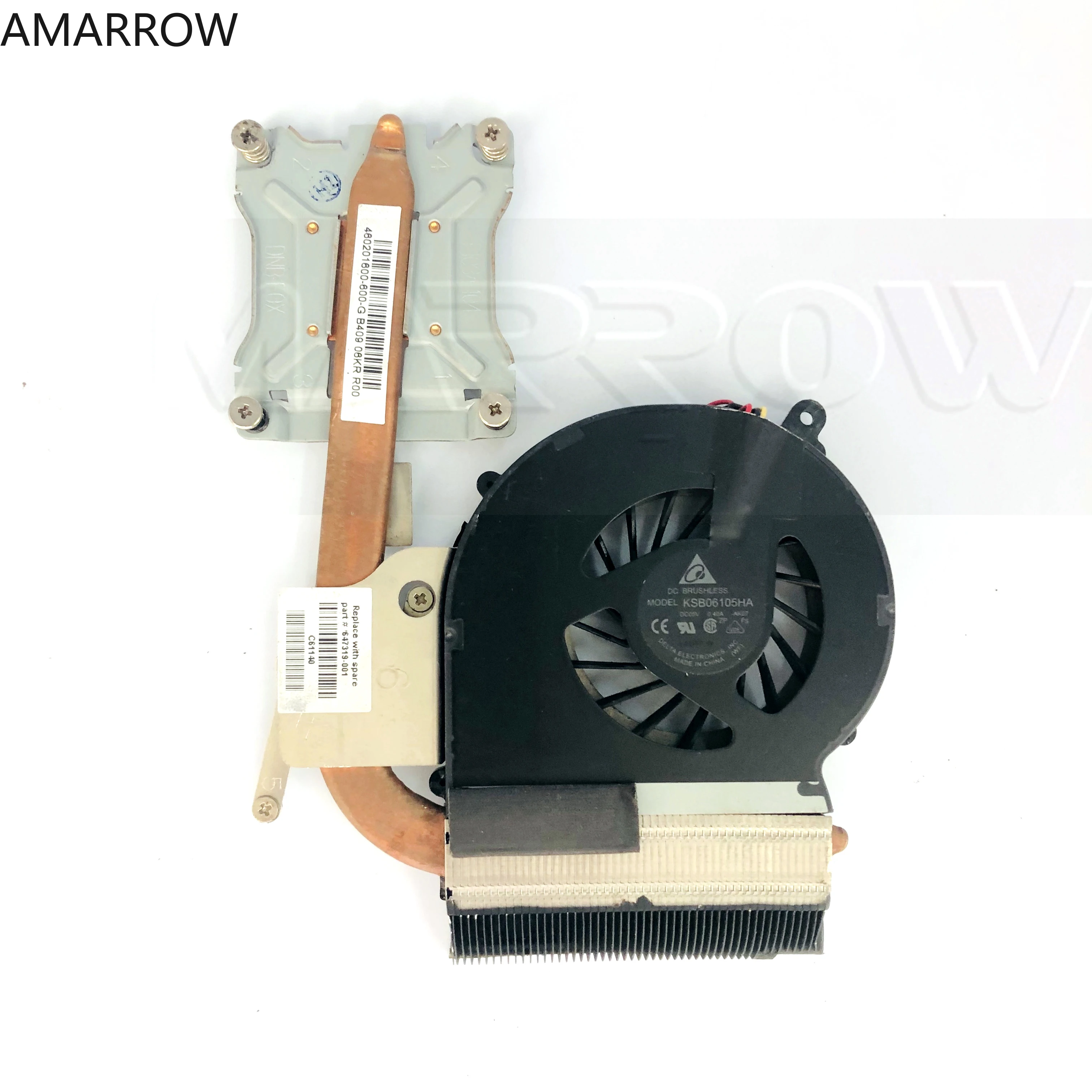 Оригинал для HP TPN-F103 Охлаждающий радиатор с вентилятором 647319-001