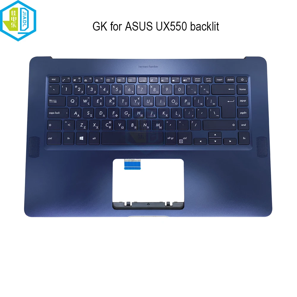 Greek laptop backlit keyboard for ASUS Zenbook Pro UX550V UX550VD UX550GD UX550 keyboards palmrest Upper Cover 90NB0ES1-R30GR0