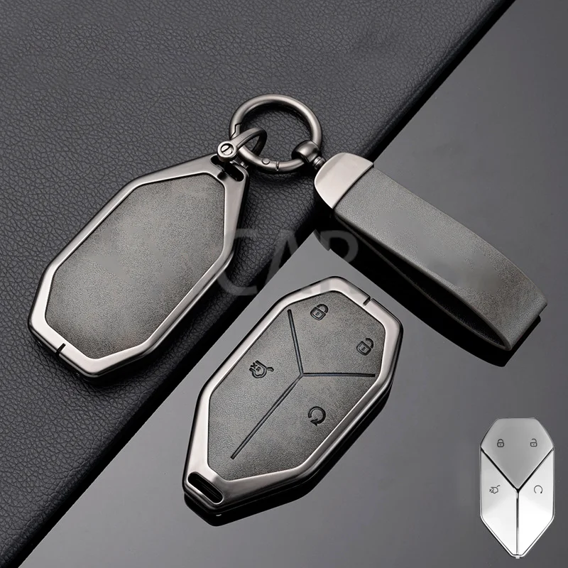 

Винтажный кожаный чехол для BYD Equation Leopard 5 2023 2024, чехол для дистанционного ключа автомобиля, защитный брелок, аксессуары