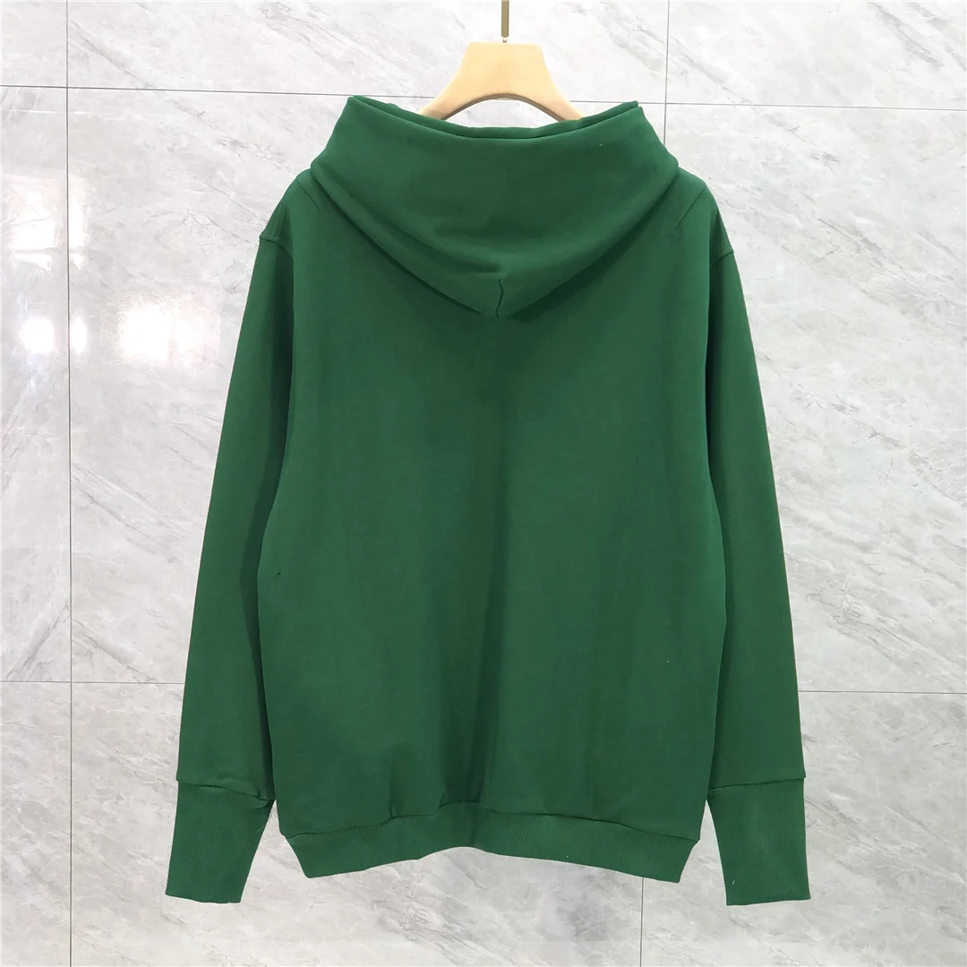 TOP HUMAN MADE 23FW GREEN THUMBS UP Men Women 1:1 Best Quality Green Foam Flocking Oversize Hoodies Sweatshirts Streetwear