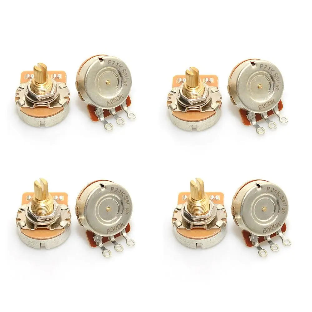 1 шт 3/8 &quotрезьбовой короткий вал 24 зубца гитарные потенциометры латунные валы