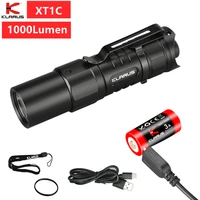 klarus xt11s led flashlight utilizes cree xp l hi v3 led 1000 lumen with rechargeable 18650 2600mah battery troch lantern