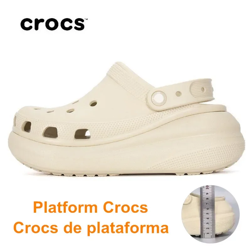 Crocs Puff Cave Shoes Пляжная обувь Мужская и женская на толстой подошве Классические сабо