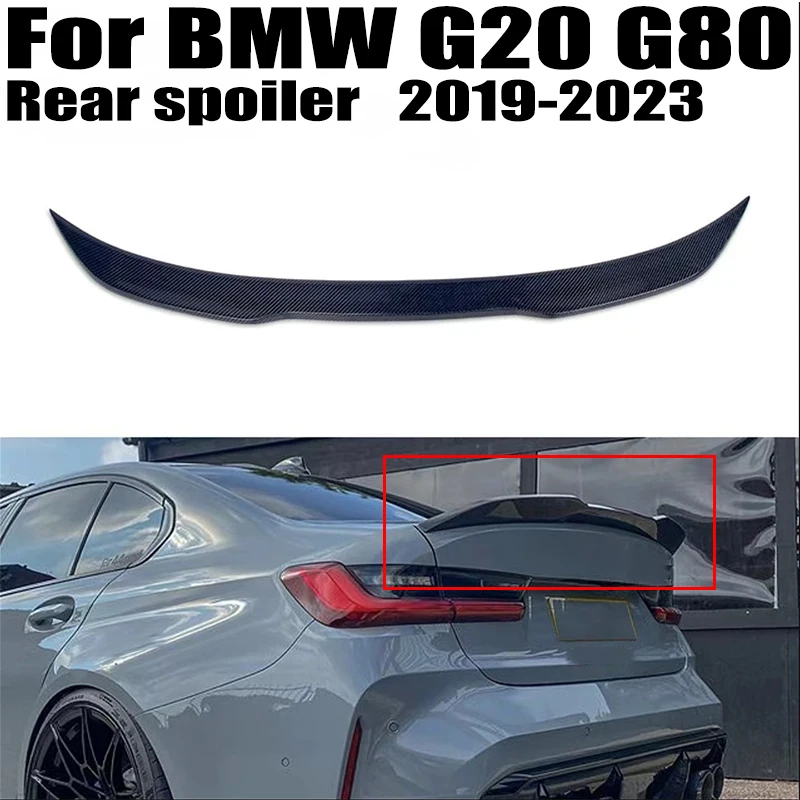 Для BMW 3 серии G20 G80 M3 2019-2023 PRO Стиль Настоящее углеродное волокно задний багажник