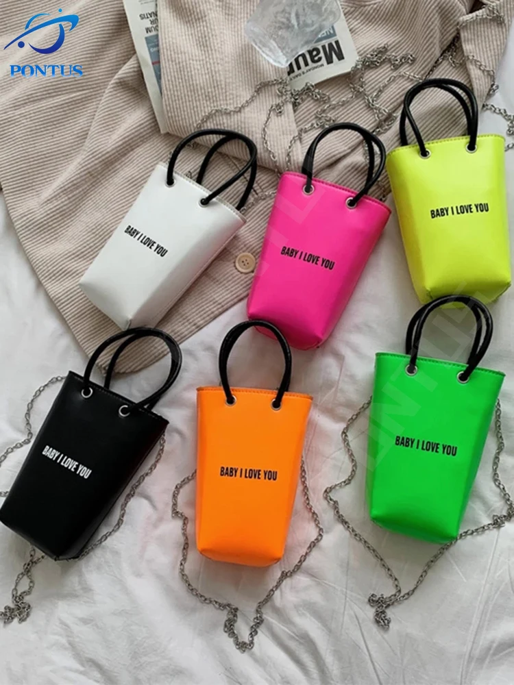 2022 Spring Kids Mini Purses and Handbags for Women Small Square Bag Candy Color Bucket Wallet Hand Bags Girls Crossbody Bags