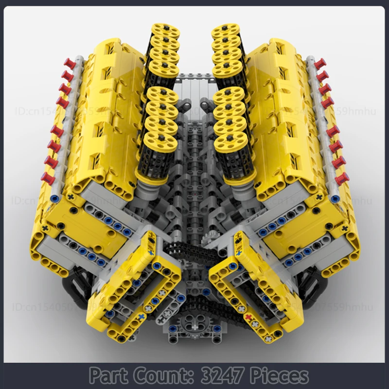 Конструктор MOC GBC модуль V16 двигатель с двойной штангой Valvesystem модель