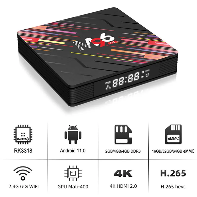 Цветная ТВ-приставка M96 Android 2 4 поддержка iptv Google YouTube медиа-плеер RockChip3318 BLE G/5G
