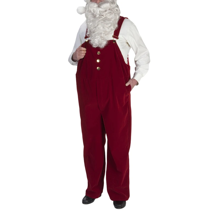 

Christmas Festival Women Men Adult Santa Claus Costume Suspender Jumpsuit Costumes Outfit Party Fancy Dress Cosplay Clothing