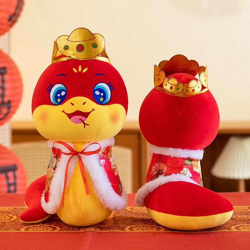 16/20/25/30 см Kawaii Зодиак Юаньбао красный плащ змея плюшевая кукла-животное год