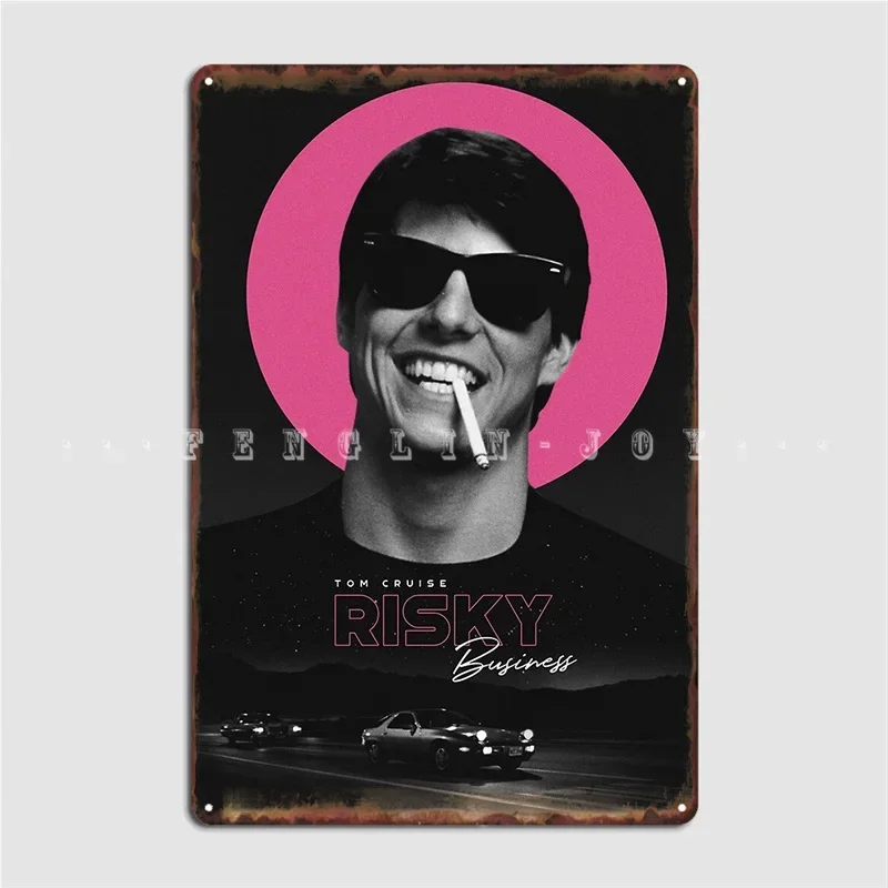 Фото Металлическая вывеска Risky Business Club Home Club Bar Дизайн тарелок Оловянная вывеска Плакаты №1