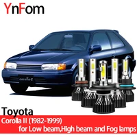 ynfom led headlights kit for toyota corolla %e2%85%b1 l20 l50 1982 1999 low beamhigh beamfog lampcar accessoriescar headlight bulbs