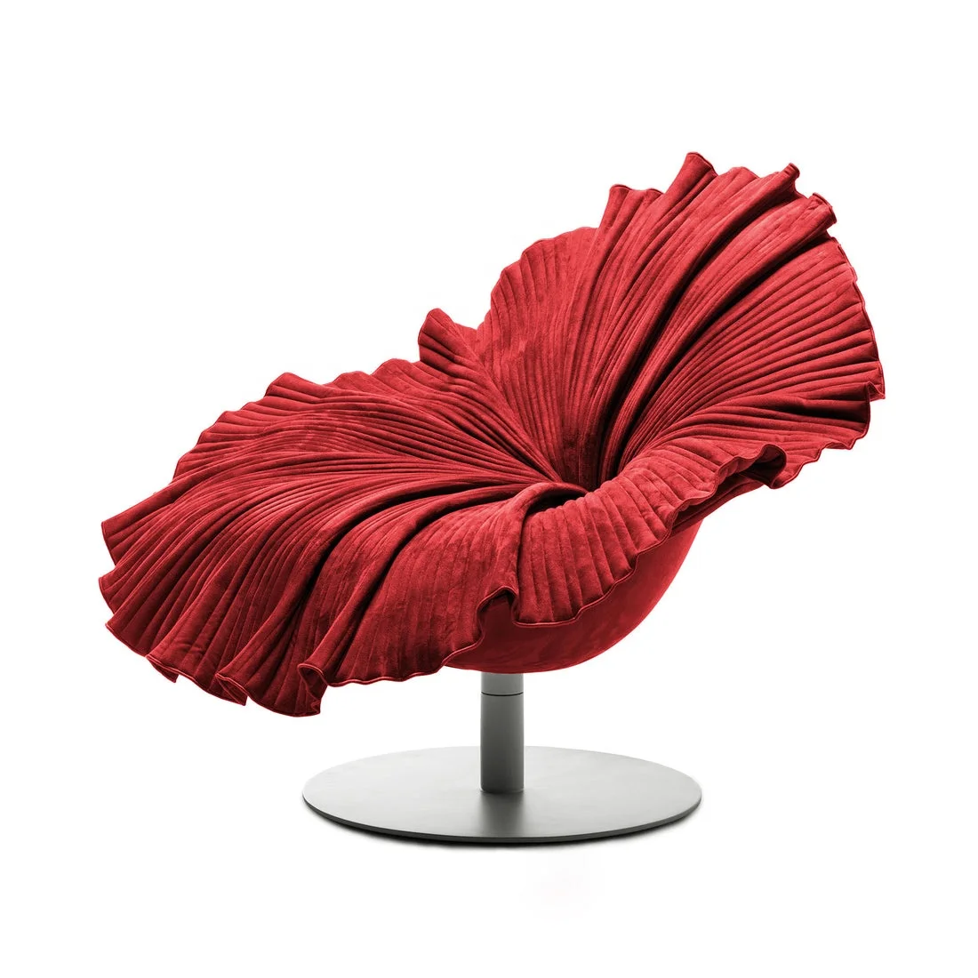 

Nordic Upholstered Modern Chair Bloom Armchair for Living Bedroom Make-Up Room Fabric Lazy Chair