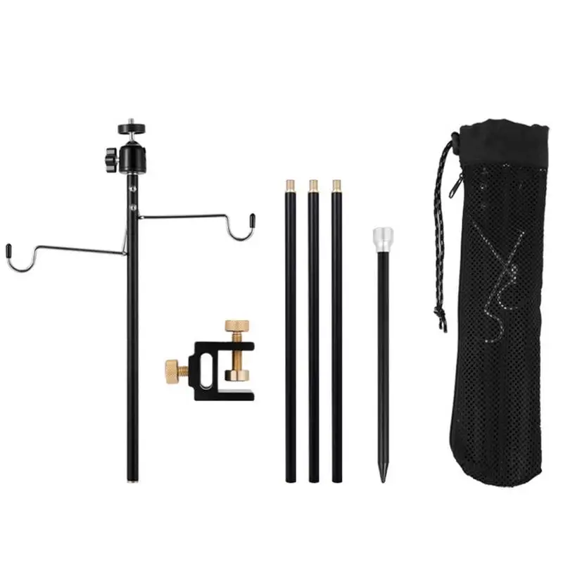 

Collapsible Pole Telescoping Camping Light Stand Adjustable Aluminum Alloy Light Stand Camping For Picnic Camping Household